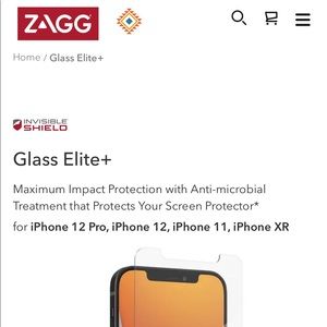 BRAND NEW Zagg iPhone 12Pro/12/11/XR screen protector